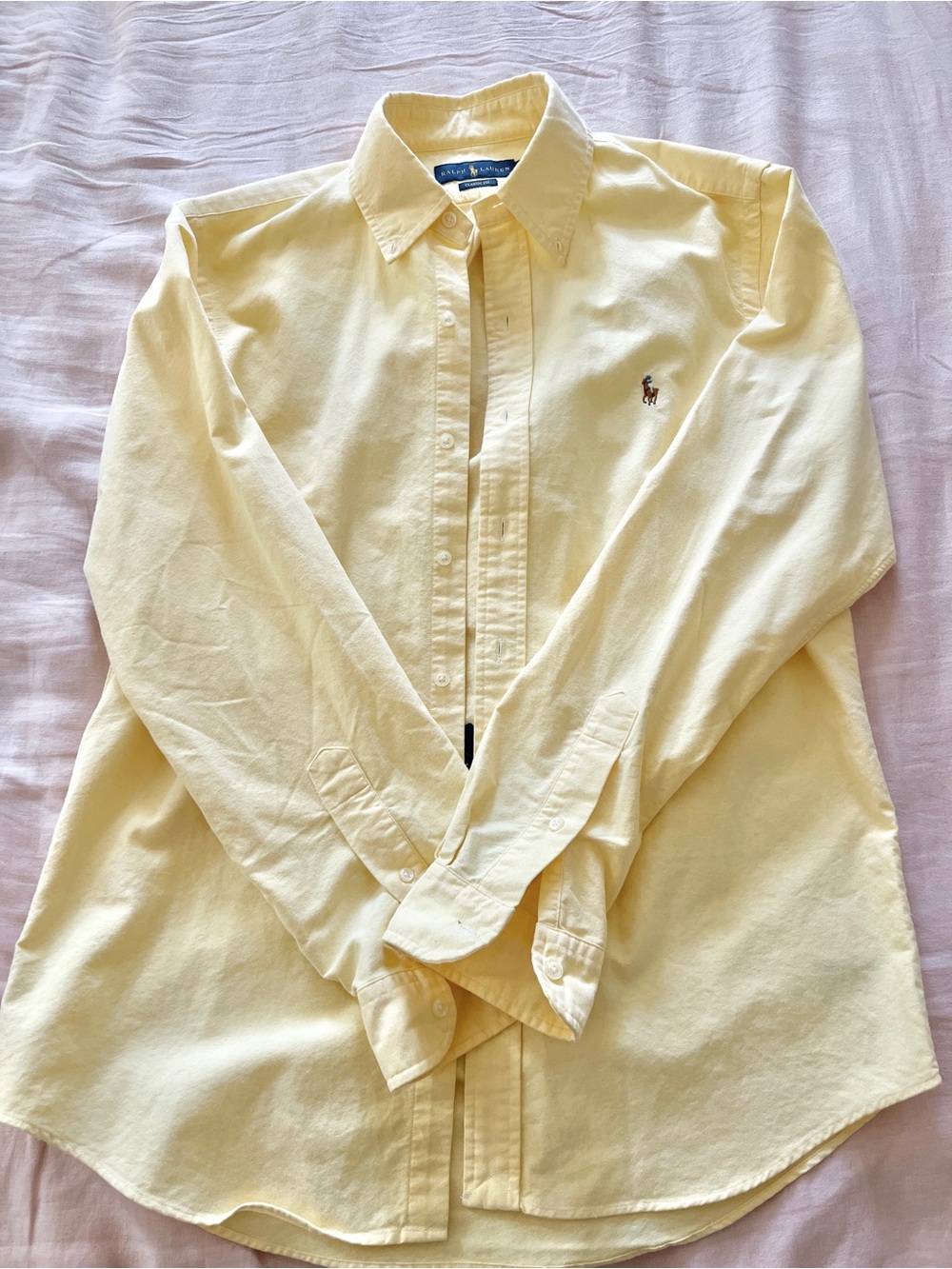 NWT Ralph Lauren Pale Yellow Button-Down Oxford Shirt - Men's